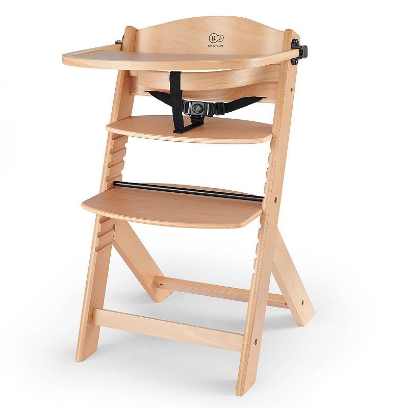 Kinderkraft ENOCK Umbaubarer Hochstuhl Harter Sitz Holz