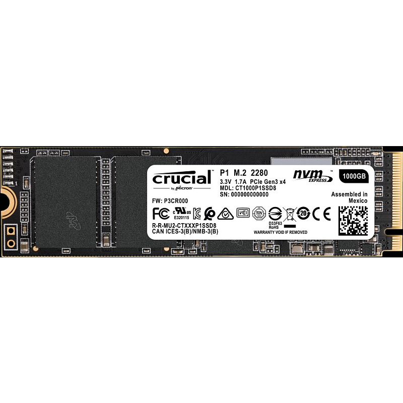 Crucial P1 1 TB M.2 PCI Express 3.0 NVMe