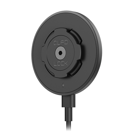 Quad Lock QLH-WCH-2 Ladegerät für Mobilgeräte Smartphone Schwarz USB Kabelloses Aufladen Schnellladung Auto, Drinnen