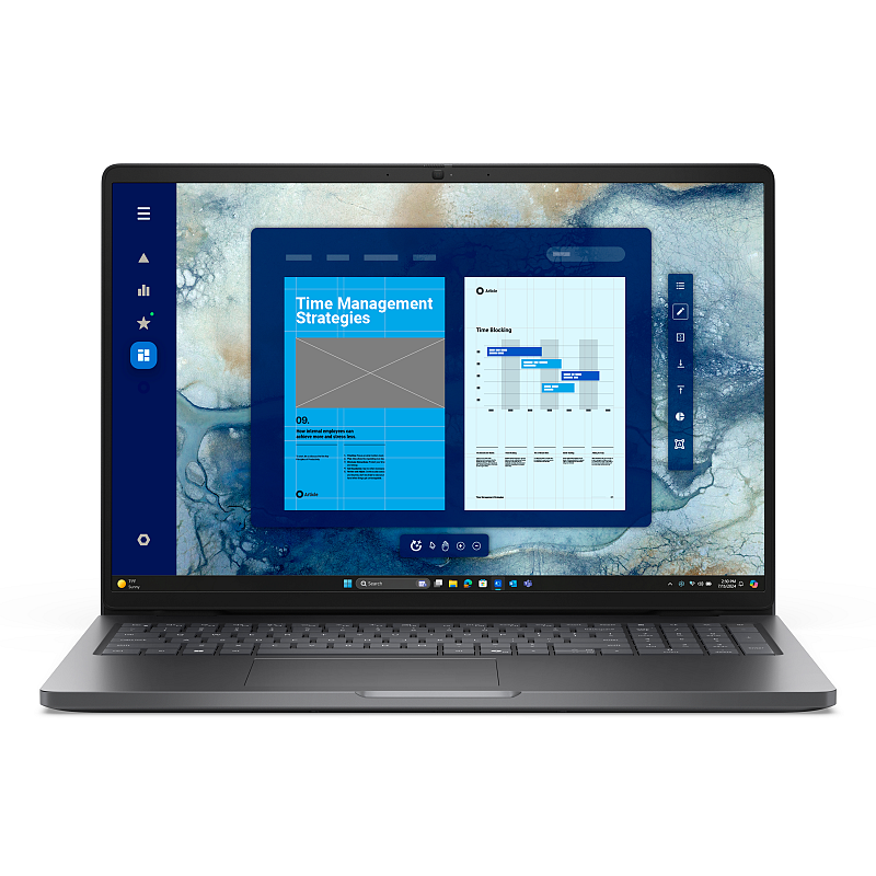 DELL Pro 16 PC16250 Intel Core 5 120U Laptop 40,6 cm (16") Full HD+ 16 GB DDR5-SDRAM 512 GB SSD Wi-Fi 6E (802.11ax) Windows 11 Pro Deutsch Schwarz