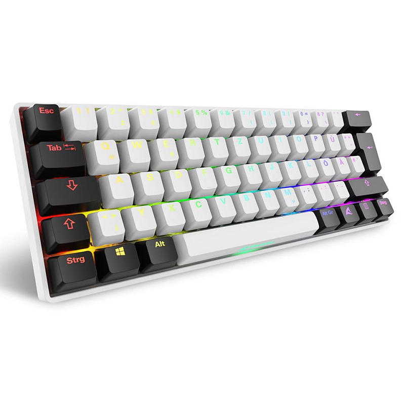 Sharkoon SGK50 S4 Tastatur Haus USB QWERTZ Deutsch Weiß