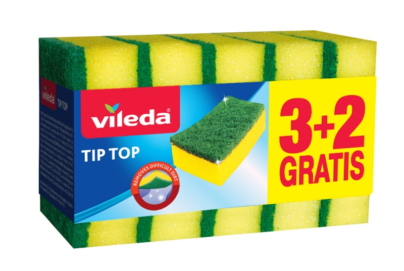 Vileda 4003790023996 Scheuerschwamm Grün, Gelb
