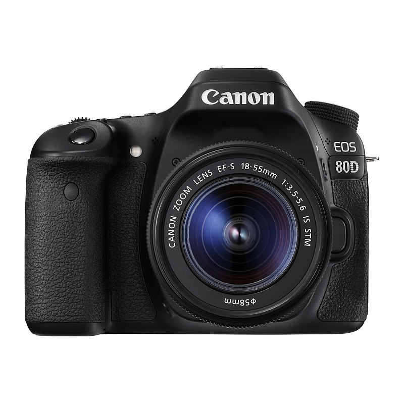 Canon EOS 80D + EF-S 18-55 IS STM SLR-Kamera-Set 24,2 MP CMOS 6000 x 4000 Pixel Schwarz