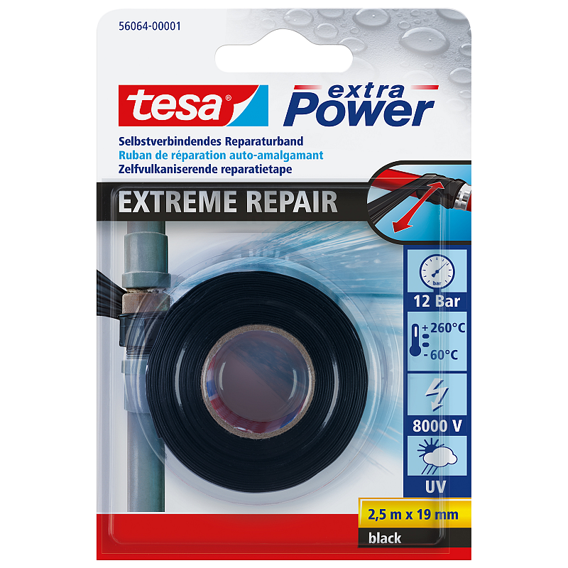TESA 56064-00001 Klebeband 2,5 m Schwarz
