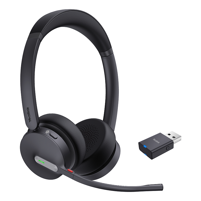 Yealink WH64 Hybrid Dual Teams Kopfhörer Kabellos Kopfband Büro/Callcenter Mikro-USB Bluetooth Schwarz