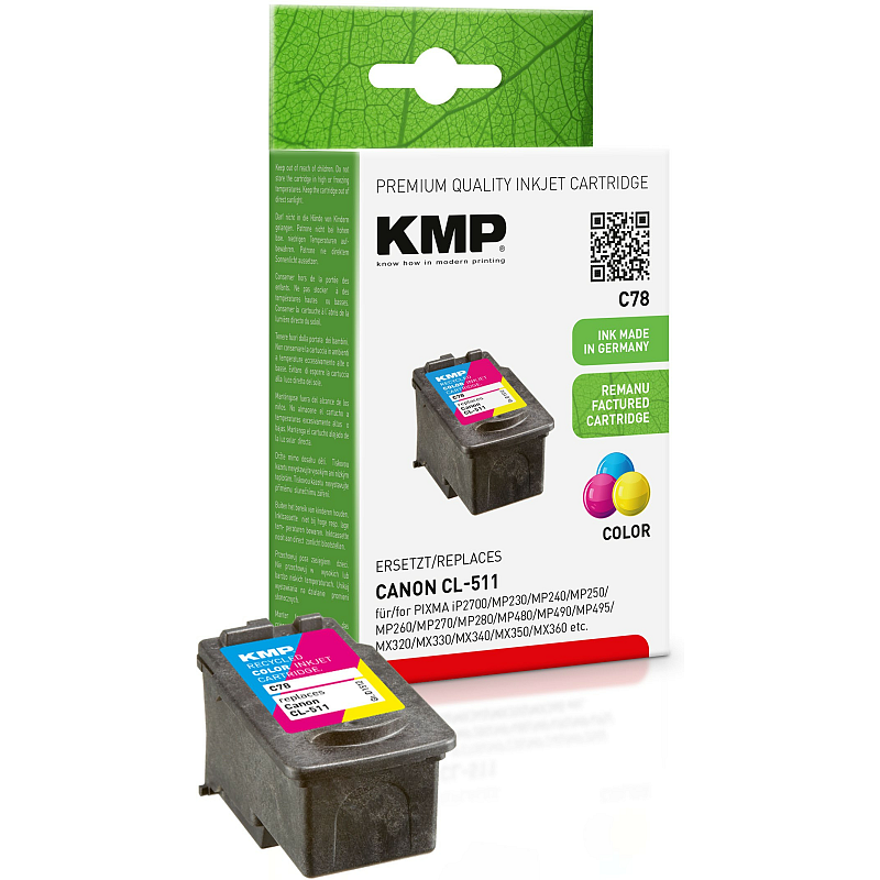 KMP C78 Druckerpatrone 1 Stück(e) Cyan, Magenta, Gelb