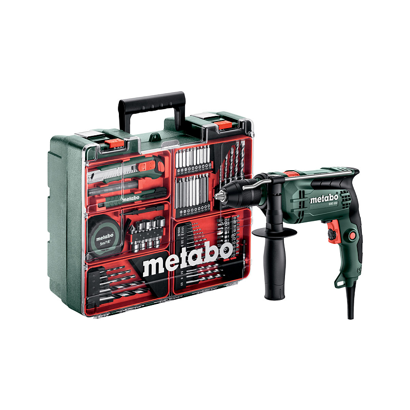 Metabo SBE 650 Set 1500 RPM Ohne Schlüssel 1,8 kg Schwarz, Grün