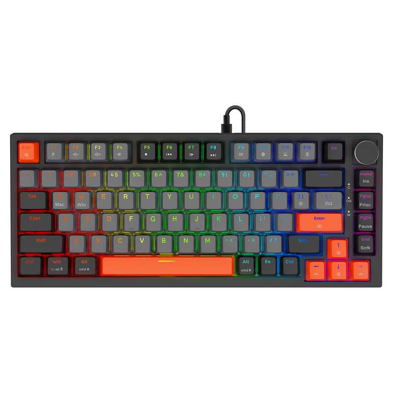 Savio ASTRAL BLACK JADE 3 COLOURS Tastatur Gaming USB QWERTY US International Schwarz