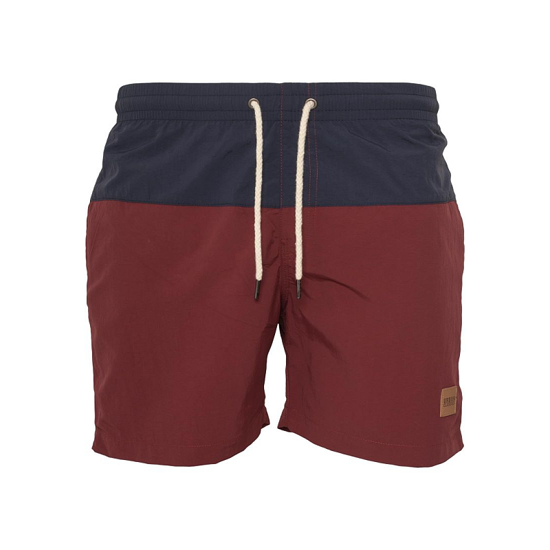 Urban Classics 4053838081433 Bademode Schwimm-Boxershorts Burgund, Navy