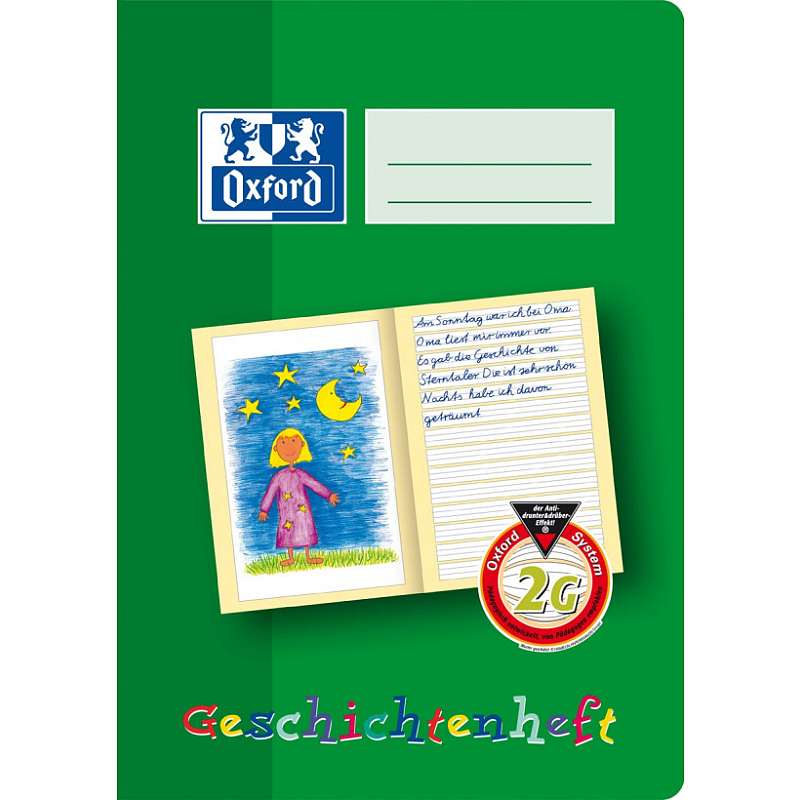 Oxford 100050104 Notizbuch A5 16 Blätter Grün