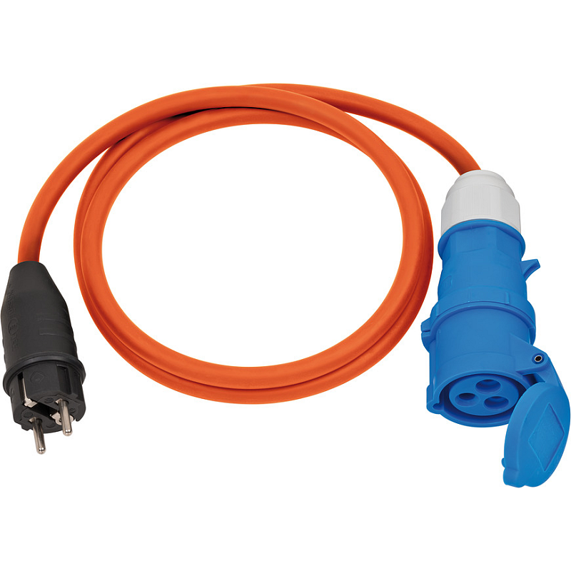 Brennenstuhl 1132910025 Stromkabel Orange 1,5 m IEC Type E (3.4 mm, 3.1 mm) Netzstecker Typ F