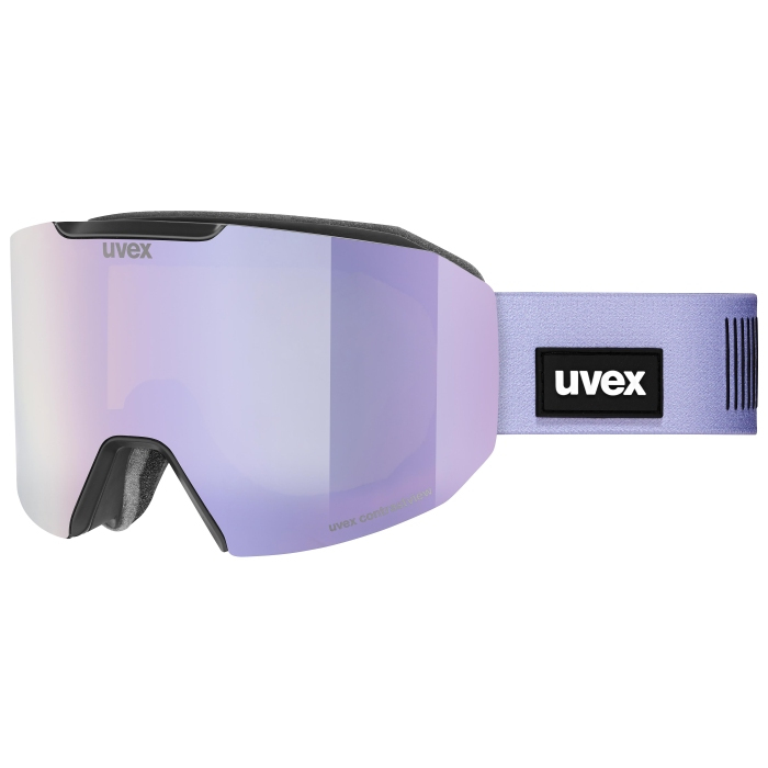 Uvex evidnt ATTRACT small Wintersportbrille Schwarz Unisex Lavendel Sphärisches Brillenglas
