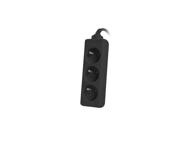 Lanberg PS0-03E-0150-BK Verlängerungskabel 1,5 m 3 AC-Ausgänge Drinnen Schwarz