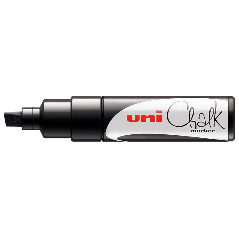 Uni-Ball ChalkGlass PWE-8K Kreidestift Meißel Schwarz 1 Stück(e)