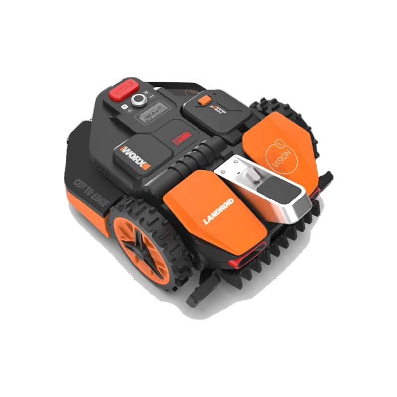 WORX Landroid Vision L1600 Rasenmähroboter Akku Schwarz, Orange, Rot, Silber