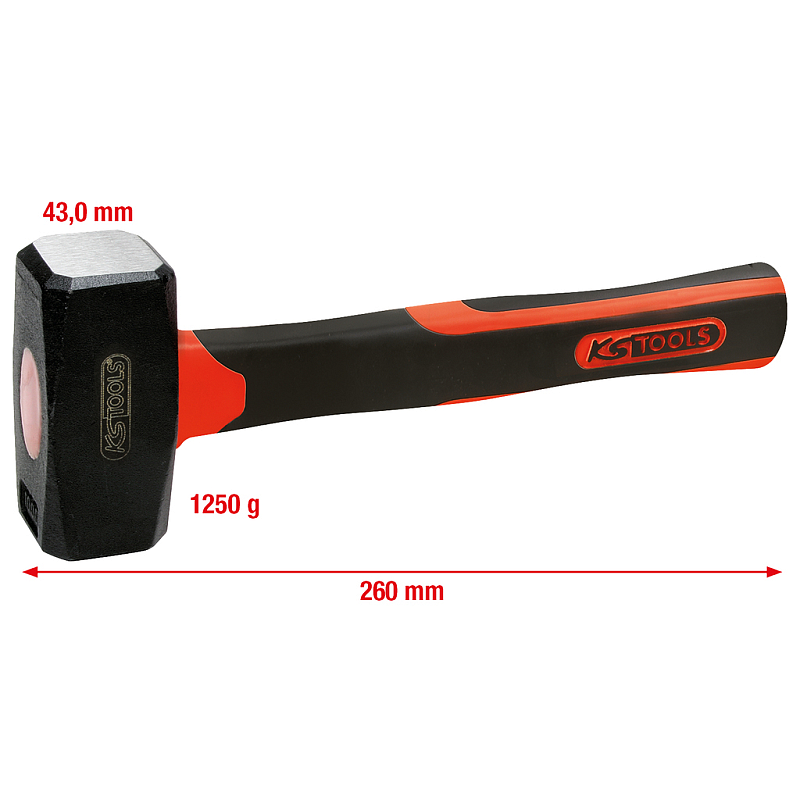 KS Tools 142.5126 Hammer Vorschlaghammer Schwarz