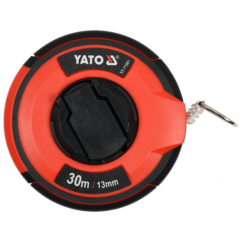 Yato YT-71581 Maßband 30 m Acrylnitril-Butadien-Styrol (ABS), Nylon, Gummi, Stahl Schwarz, Rot