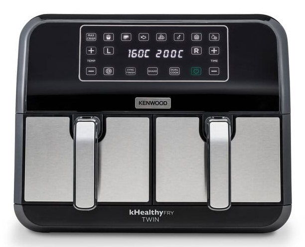 Kenwood HFM20.000MB Fritteuse Doppel 8 l Eigenständig 1700 W Heißluftfritteuse Schwarz