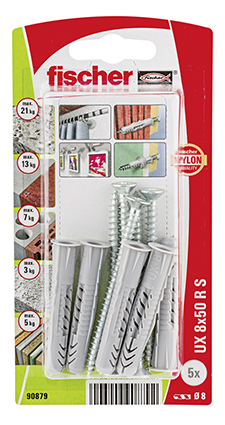 Fischer 90879 Schraubanker/Dübel 10 Stück(e) Schrauben- und Ankersatz 70 mm