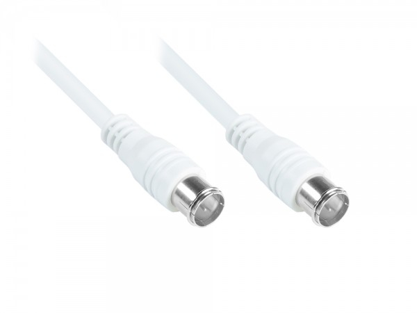 Alcasa S-Q025W Koaxialkabel 2,5 m F-Typ Weiß