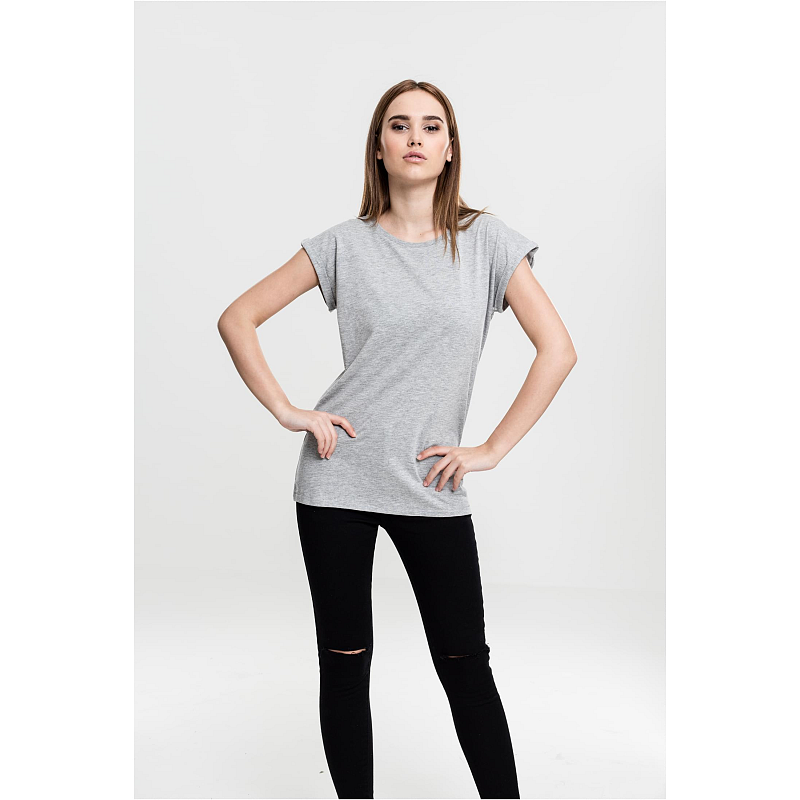 Urban Classics Ladies Extended Shoulder Tee T-Shirt Rundhals Kurzärmel Baumwolle, Trikot