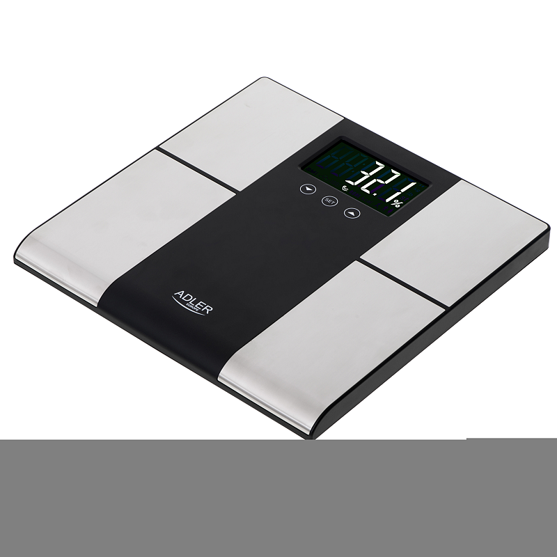 Adler AD 8165 Personenwaage Rechteck Schwarz, Grau Elektronische Personenwaage