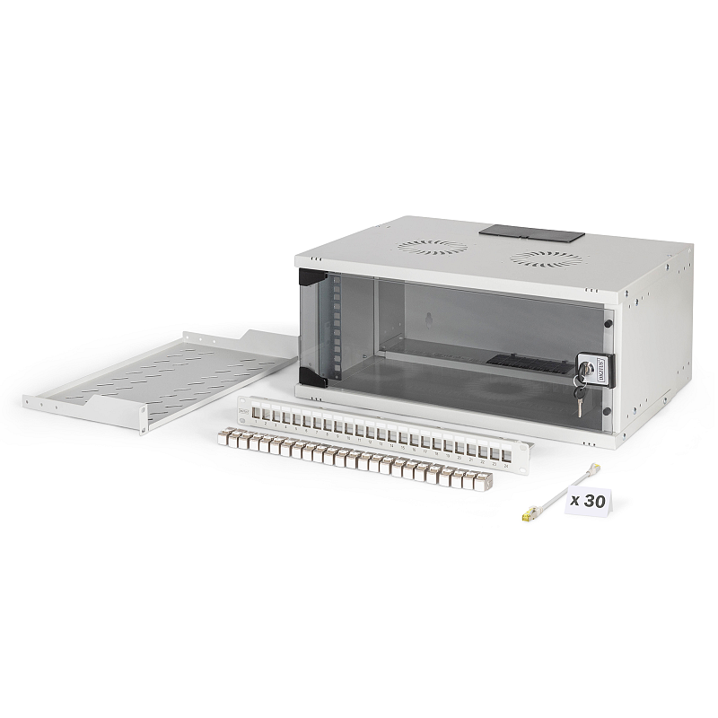 Digitus Netzwerk-Set SOHO Pro, 483 mm (19") - 4HE, 540 x 400 mm (B x T)