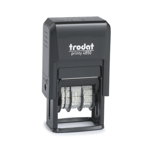 Trodat 76649 Firmenstempel Selbstfärbestempel Text/Datumsstempel Gummi