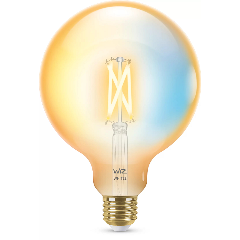 WiZ Filament-Lampe in Kugelform, Bernstein 50 W G125 E27
