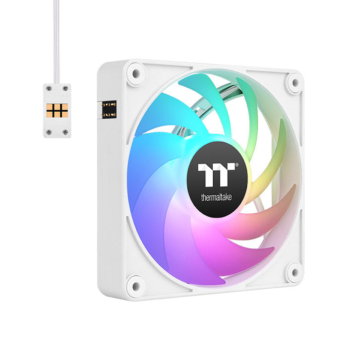 Thermaltake CL-F190-PL12SW-A Computerkühlsystem Computergehäuse Ventilator 12 cm Weiß 3 Stück(e)