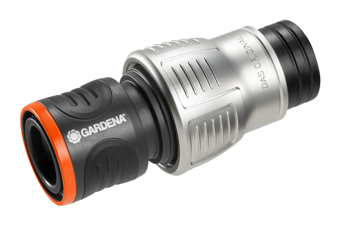 Gardena 18254-50 Anschlussteil für Wasserschlauch Schlauchanschluss Metall Schwarz, Orange, Silber 1 Stück(e)