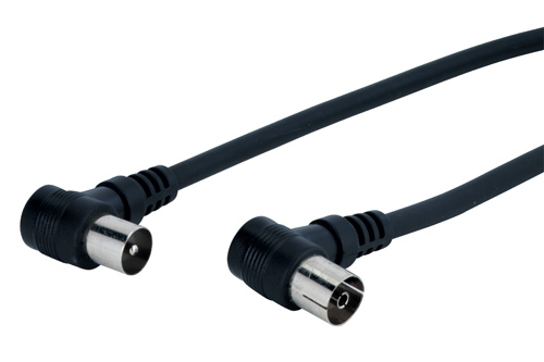 Alcasa Coax 1.5m Koaxialkabel 1,5 m Koaxial Schwarz