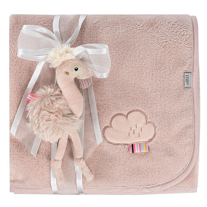 Fehn 042542 Bettdecke für Babys Rose 100 x 75 cm Junge/Mädchen