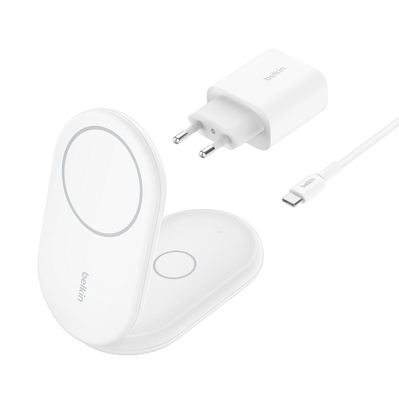 Belkin BoostCharge Kopfhörer, Smartphone Weiß USB Kabelloses Aufladen Schnellladung Drinnen