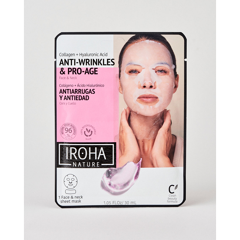 Iroha Nature 8436036431549 Gesichtsmaske Maske mit Lifting-Effekt Frauen 20 ml Blätter