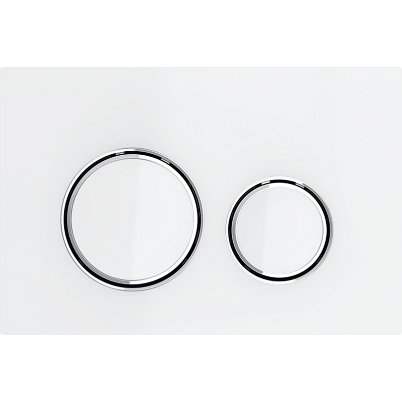 Geberit 115.884.SI.1 Ersatzteil für Toilettenspülung Spülplatte Weiß, Chrom