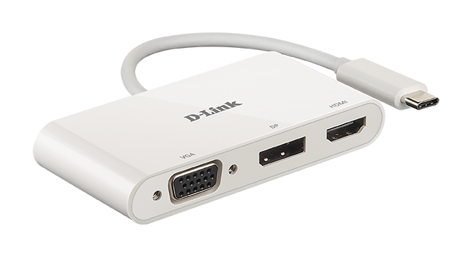 D-Link DUB-V310 laptop-dockingstation & portreplikator Kabelgebunden USB 3.2 Gen 1 (3.1 Gen 1) Type-C Weiß