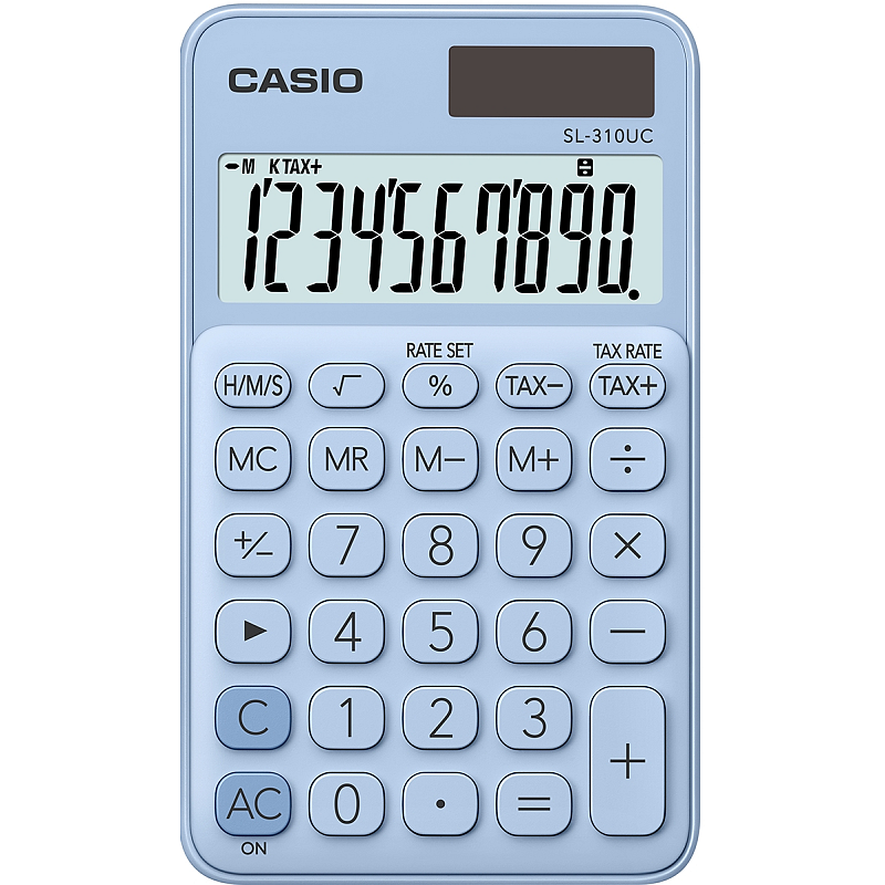 Casio SL-310UC-LB Taschenrechner Tasche Einfacher Taschenrechner Blau