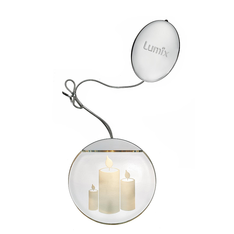 Krinner 76102 LED-Fensterbild Kerze Warm-Weiß LED Transparent Lichterketten 1 Glühbirne(n)