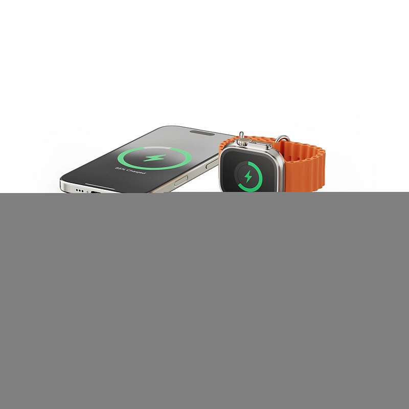 Satechi OntheGo 2-in-1 Kopfhörer, Smartphone, Smartwatch Weiß USB Kabelloses Aufladen Schnellladung Drinnen