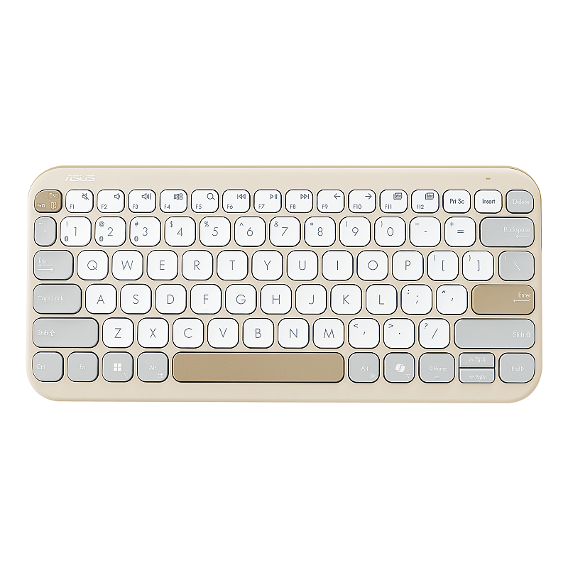 ASUS Marshmallow Keyboard KW100 Tastatur Haus Bluetooth QWERTZ Deutsch Beige, Grau, Weiß