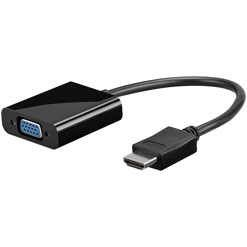 Goobay 68793 Videokabel-Adapter 0,1 m VGA (D-Sub) HDMI Typ A (Standard) Schwarz