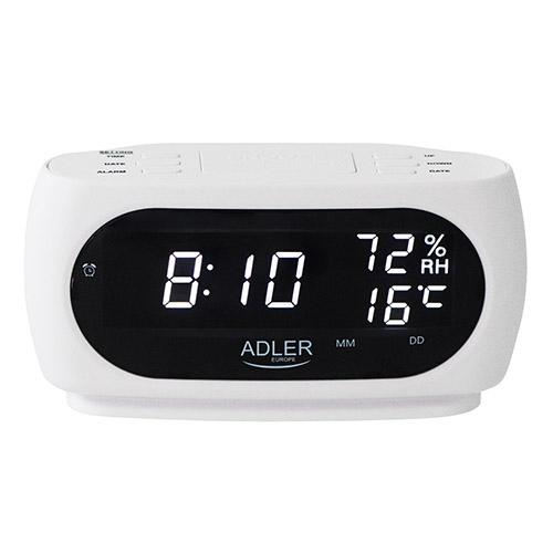 Adler AD 1186W Wecker Digitaler Wecker Schwarz, Weiß