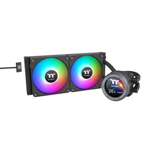 Thermaltake CL-W416-PL14SW-A Computerkühlsystem Computergehäuse, Prozessor All-in-One-Flüssigkeitskühler 14 cm Schwarz 1 Stück(e)