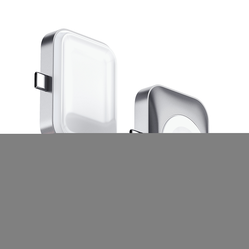 Satechi ST-UC2WCDM Ladegerät für Mobilgeräte Kopfhörer, Smartwatch Silber, Weiß USB Kabelloses Aufladen Drinnen