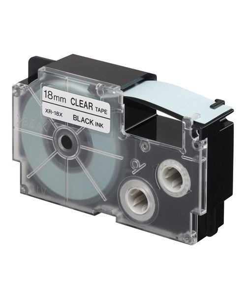 Casio XR-18X1 Etiketten erstellendes Band Schwarz auf transparent