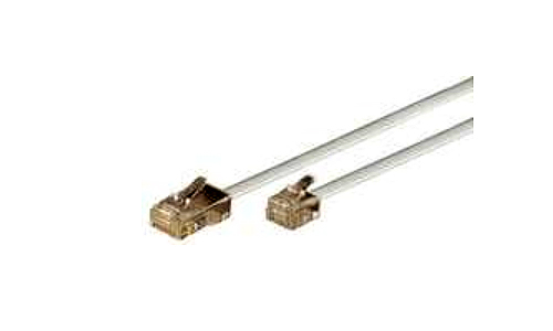 Alcasa RJ-11 - RJ-45 3m Weiß