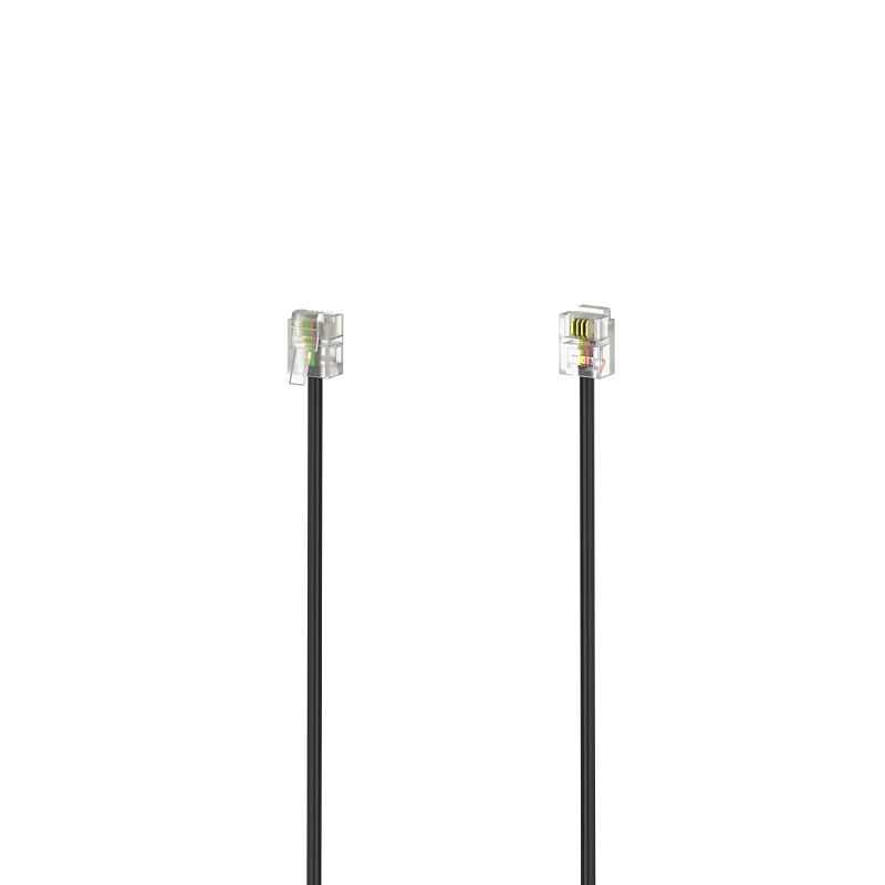 Hama 00201138 Telefonkabel 6 m Schwarz