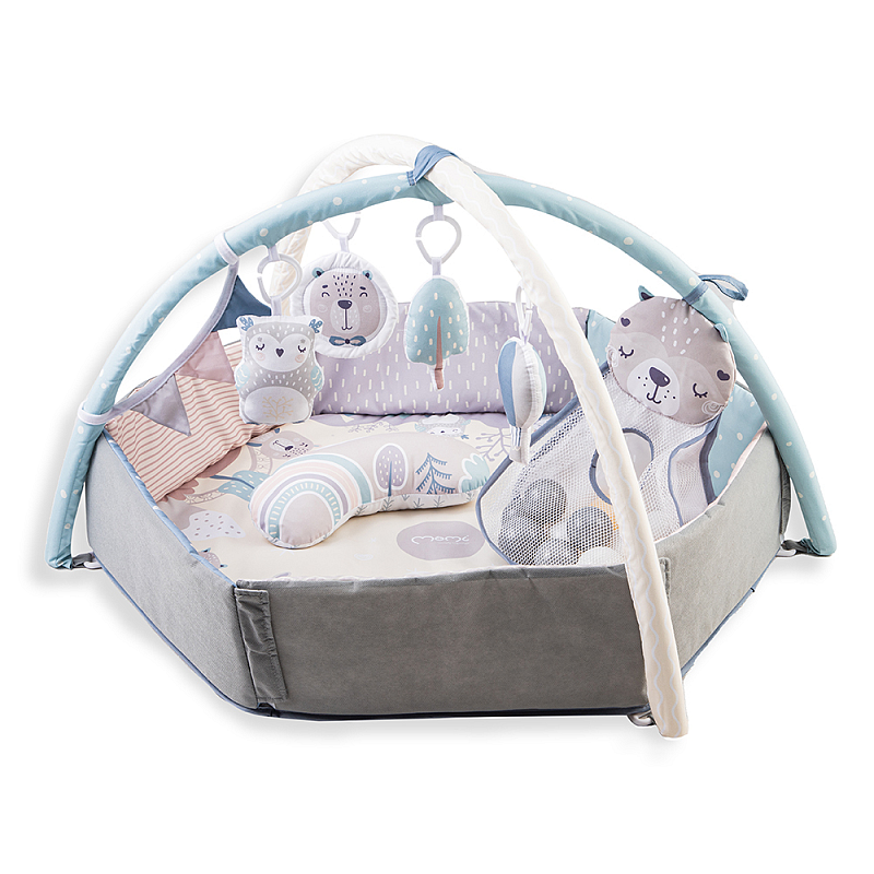 MoMi MAED00017 Baby Erlebnisdecke & Spielmatte Mehrfarbig Babyspielmatte