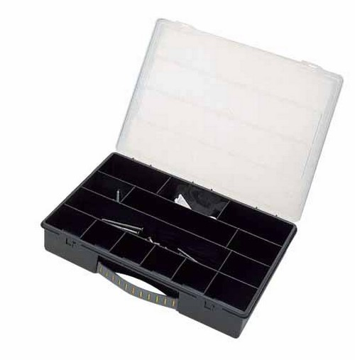 Stanley 1-92-761 Kleinteil/Werkzeugkasten Schwarz, Transparent